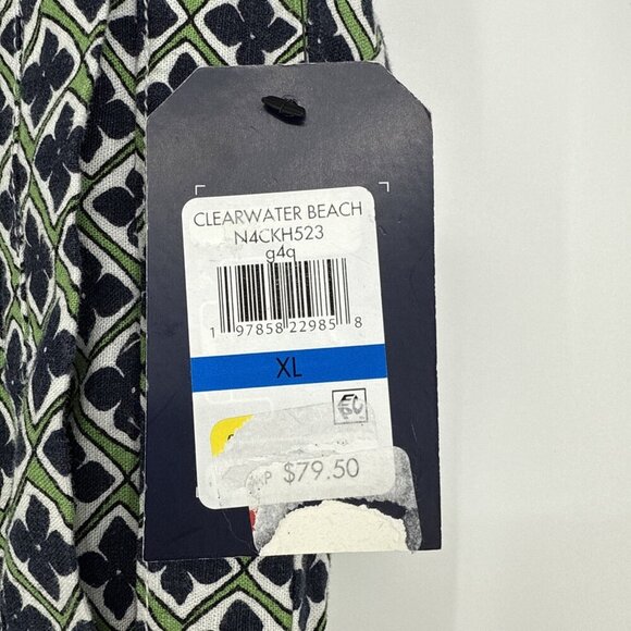 New Nautica Womens Size XL Blue Green Elastic Waist Straight Leg Pull On Pants - Picture 6 of 12